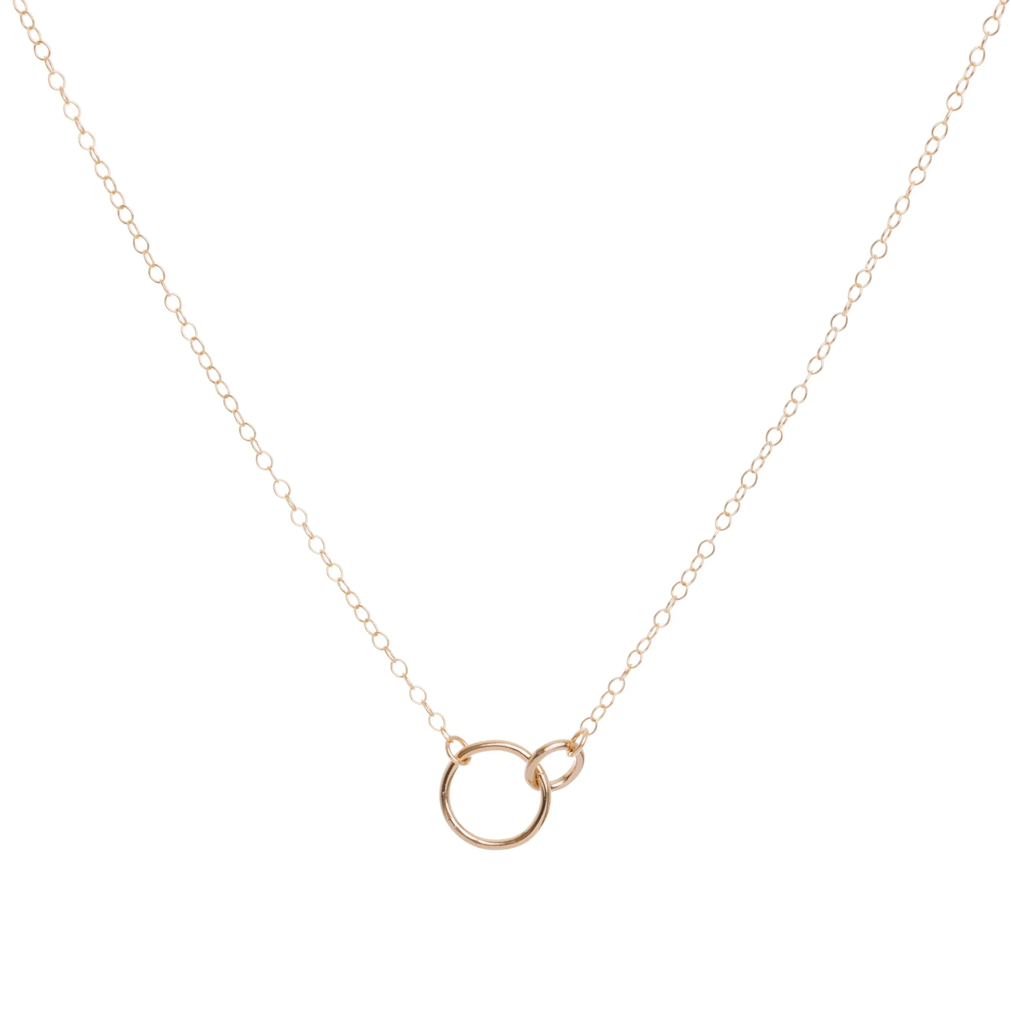 Gold Infinity Circles Necklace