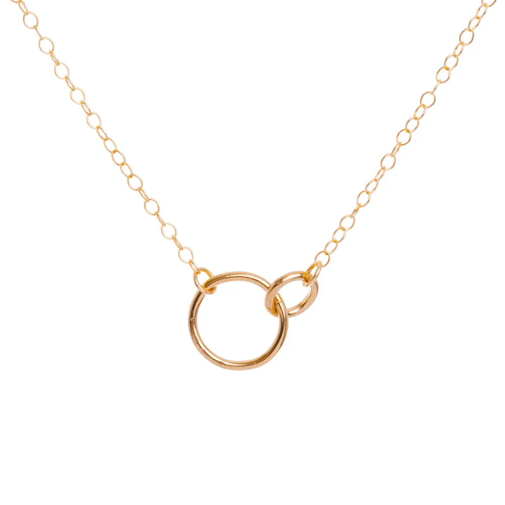 Gold Infinity Circles Necklace