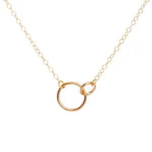 Gold Infinity Circles Necklace