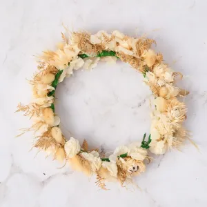 Golden Fern Dried Flower Crown