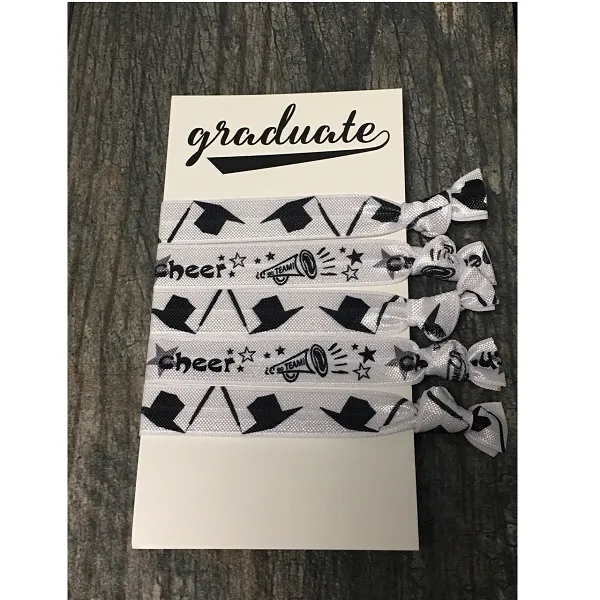 Graduation Cheer Hair Ties