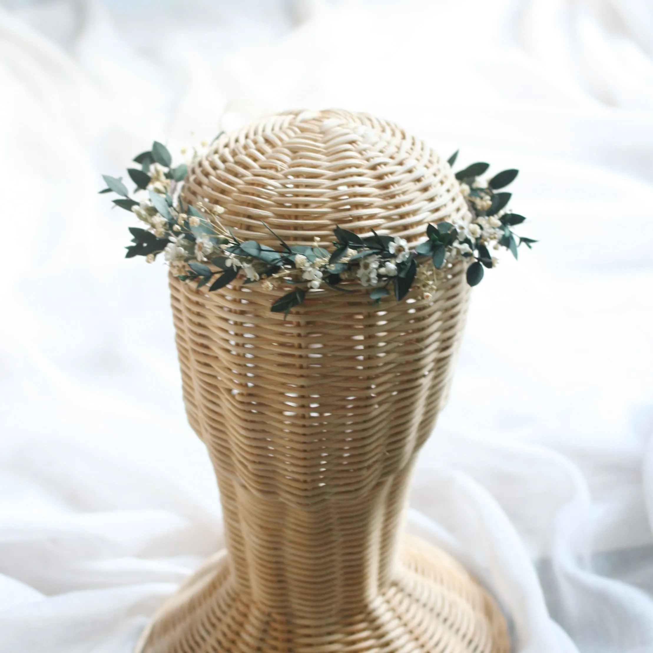 Greenery Crown Eucalyptus Daisy Baby's Breath