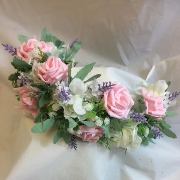 HALF PRICE - a flower crown of pink and lilac flowers