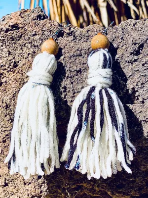 Handmade Yarn Tassel Earrings