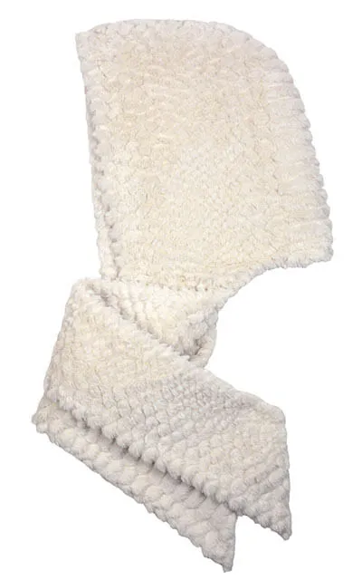 Hoody Scarf - Plush Faux Fur in Falkor (Solid - ONE LEFT)