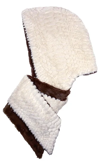 Hoody Scarf - Plush Faux Fur in Falkor (Solid - ONE LEFT)