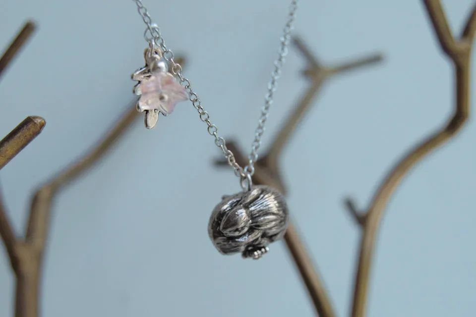 Infinity Bunny Necklace | Cute Rabbit Pendant | Silver Forest Bunny Necklace