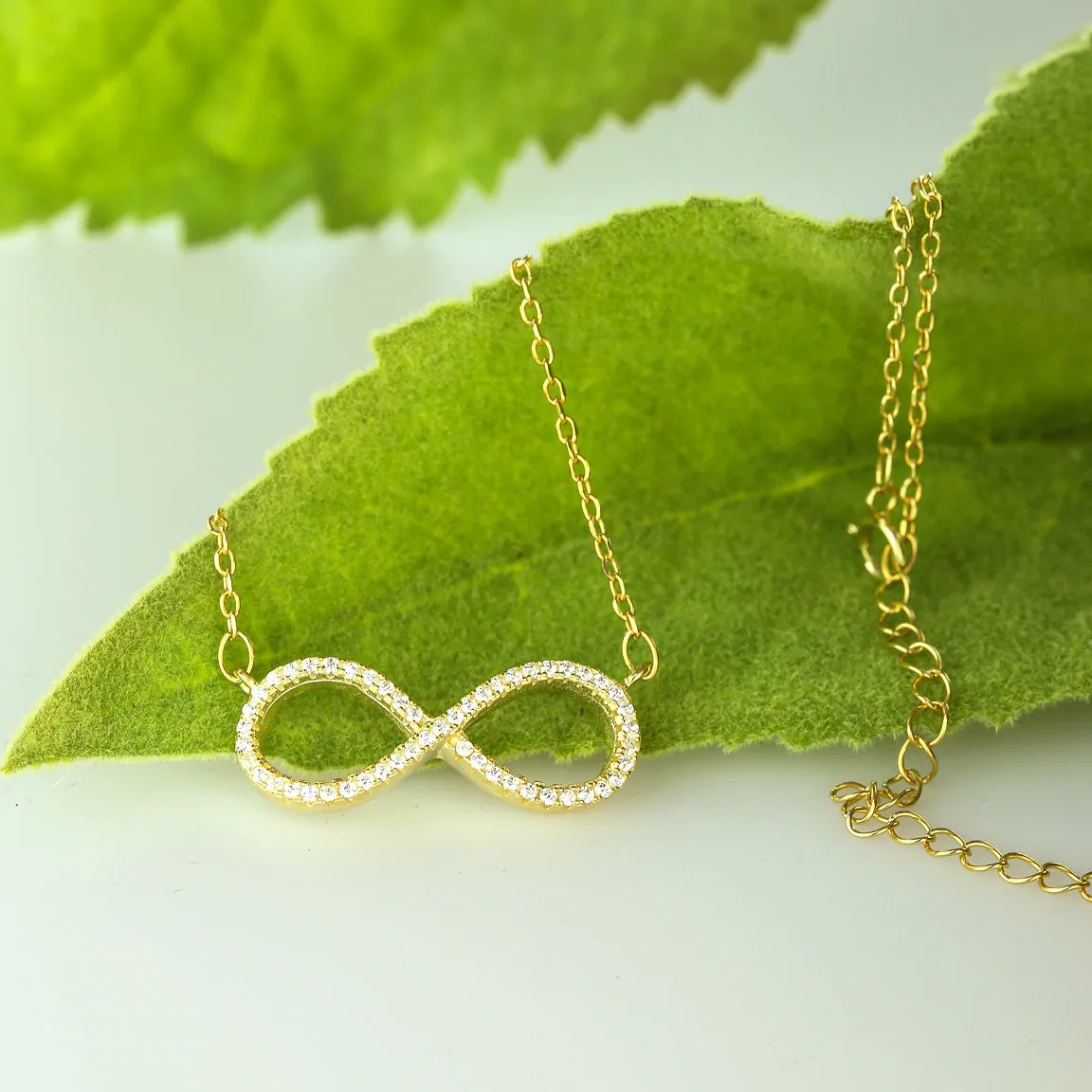 Infinity Necklace - Yellow GP, 50% Final Sale