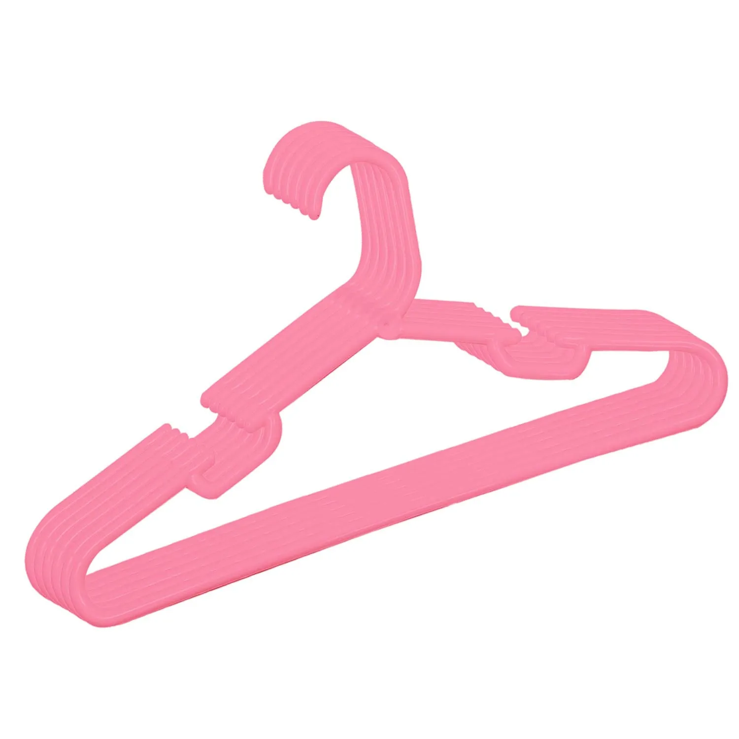 Kuber Industries Plastic 6 Pcs Baby Hanger Set for Wardrobe (Pink)-CTKTC21448