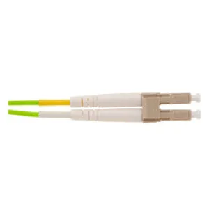 LC/UPC to SC/UPC OM1 Duplex 2.0mm Fiber Optic Patch Cord, OFNR, Multimode 62.5/125, Orange Jacket, Beige Connector, 2 meter (6.6 ft)