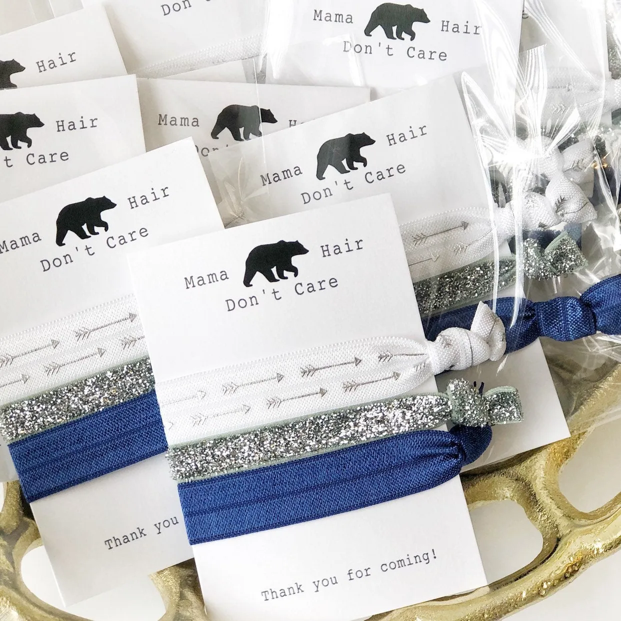 Mama Bear Baby Shower Favors, Hair Ties