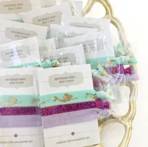 Mermaid Hair Don't Care Party Favors, Hair Ties