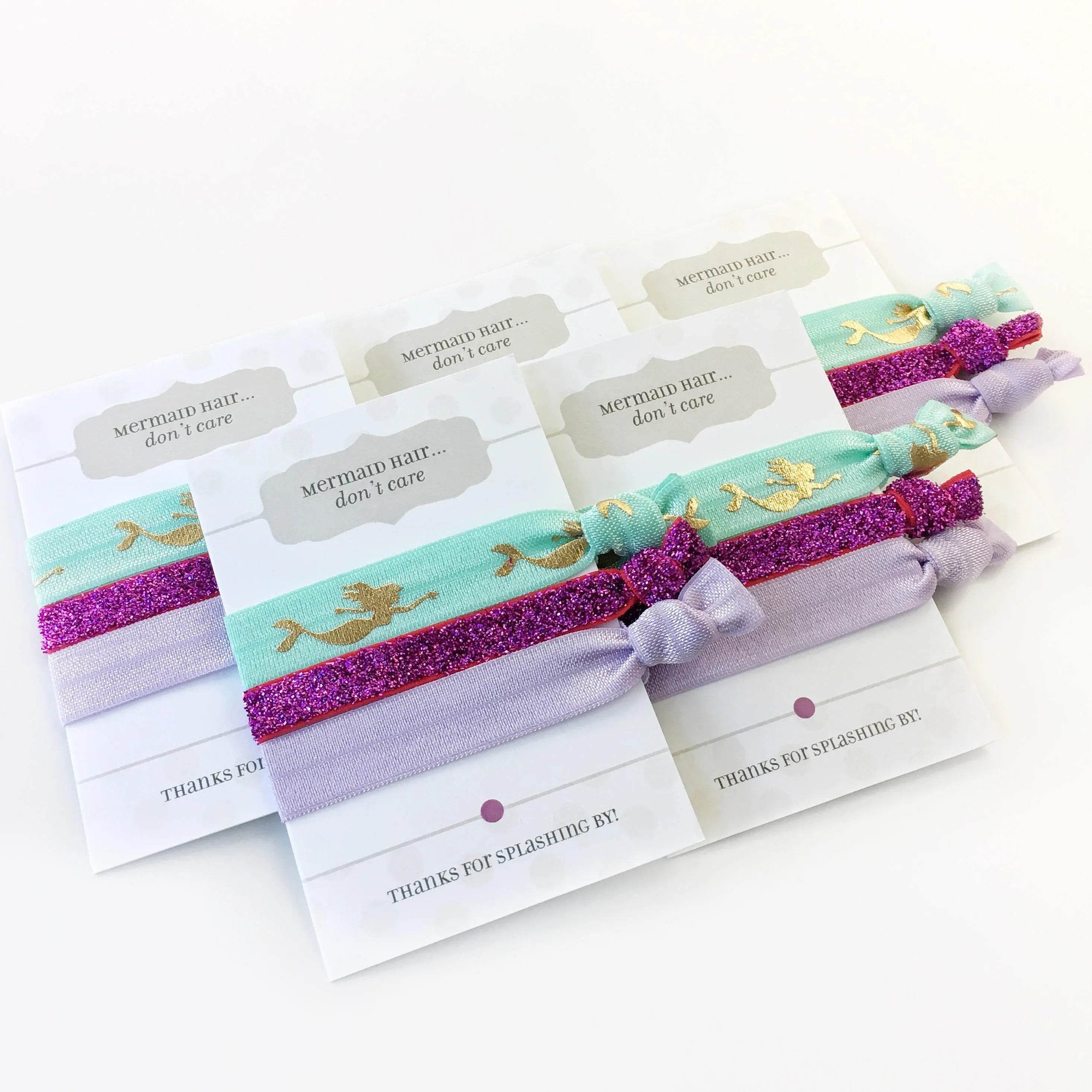 Mermaid Hair Don't Care Party Favors, Hair Ties