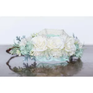 Mint Floral Halo