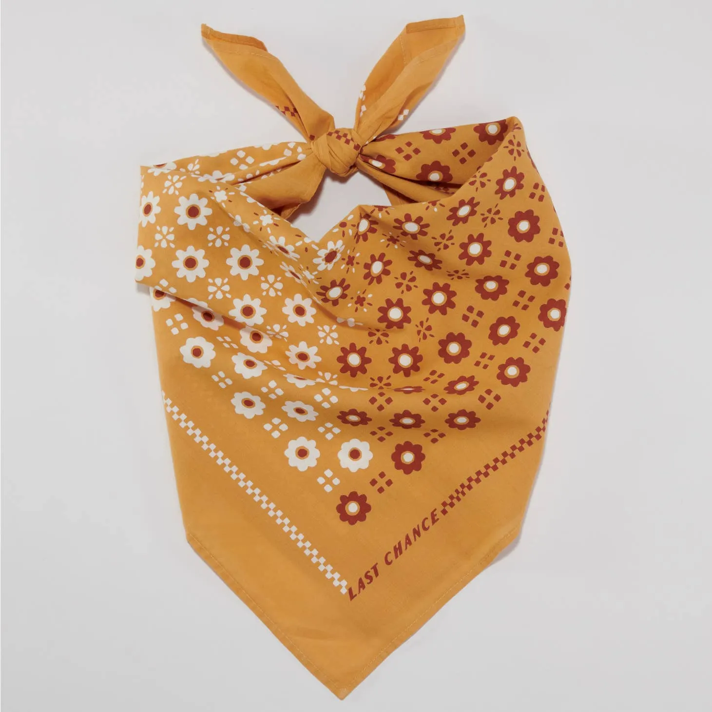 Nashville Embroidered Ochre Bandana by Last Chance Textiles