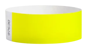 Neon Yellow Tyvek Solid Wristbands