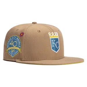 New Era 59Fifty Super Bloom Kansas City Royals 40th Anniversary Patch Hat - Tan