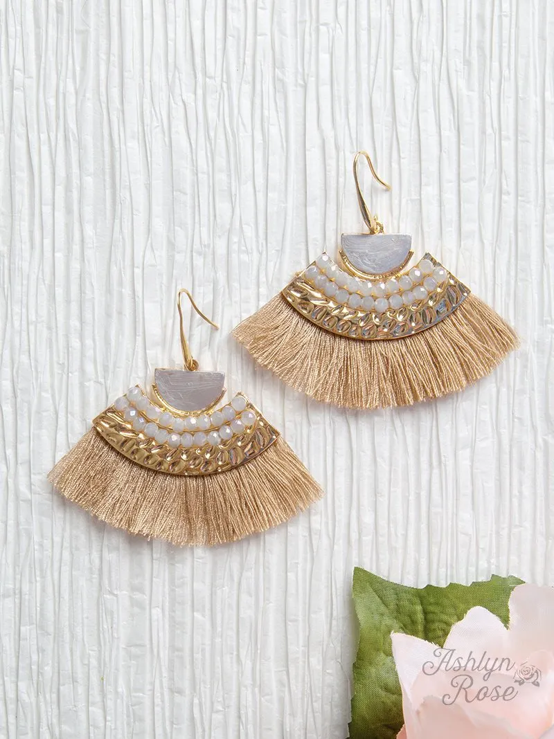 On a Safari Tassel Earrings, Brown