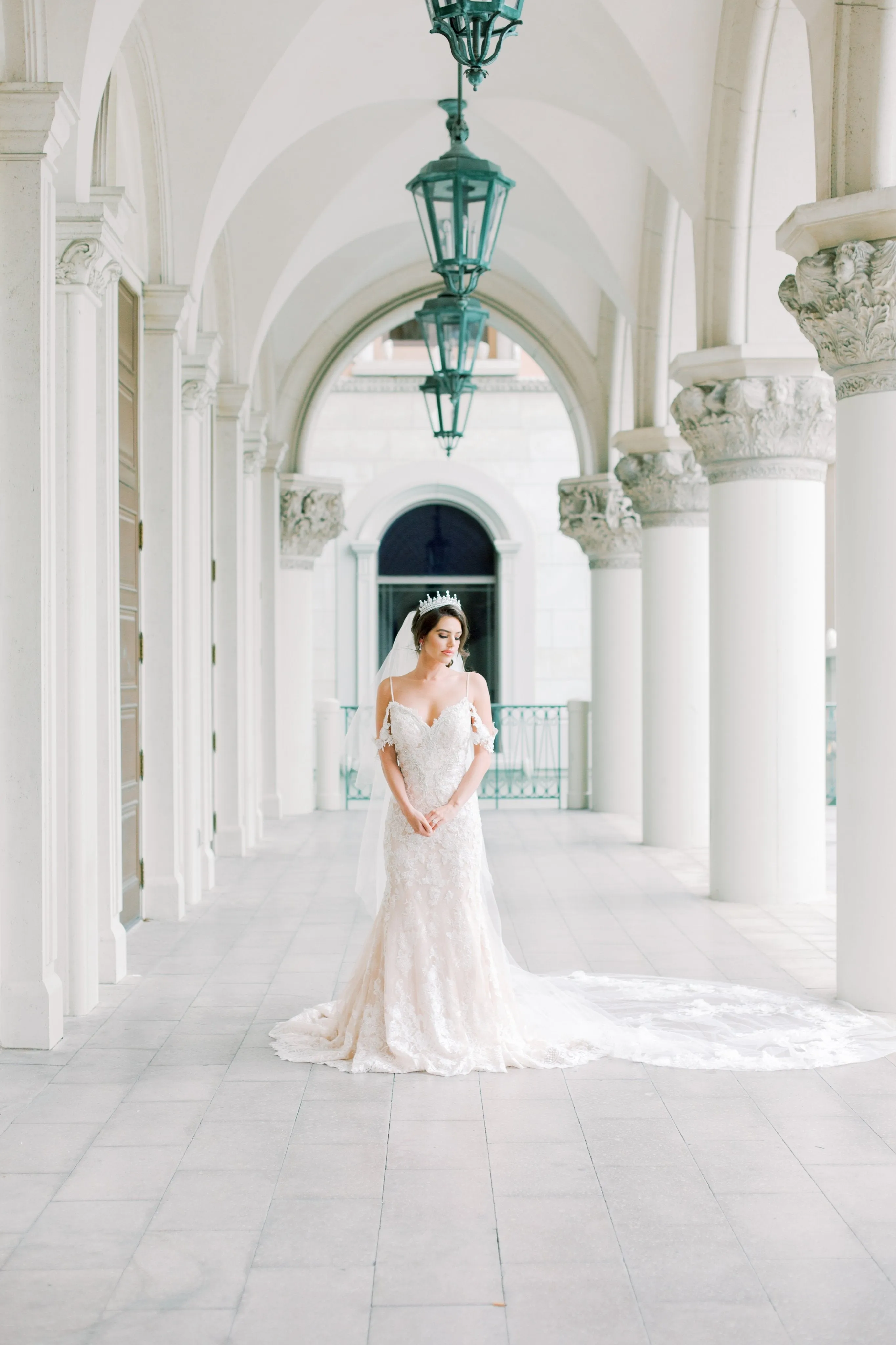 PERSEPHONE 3D Floral and Lace Cathedral Veil