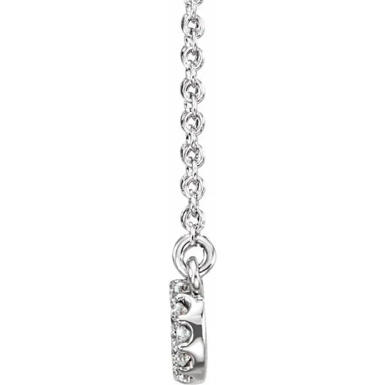 Platinum 1/10 CTW Natural Diamond Infinity 16 1/2" Necklace