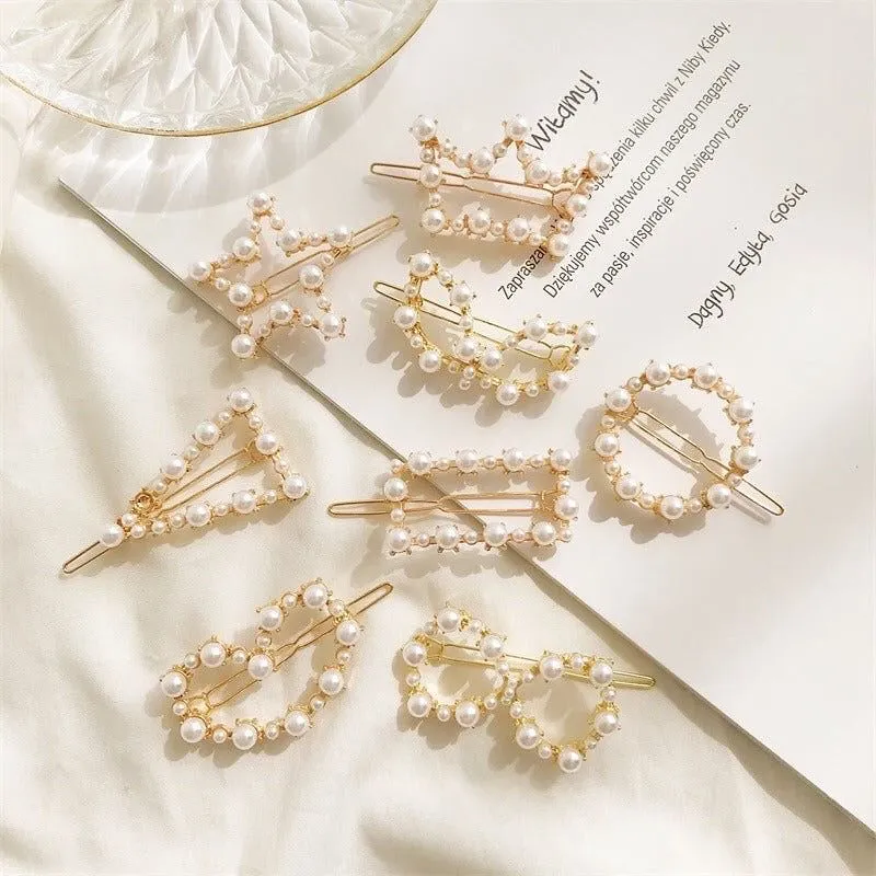 Premium Faux Pearl Hair Clip - Set of 7