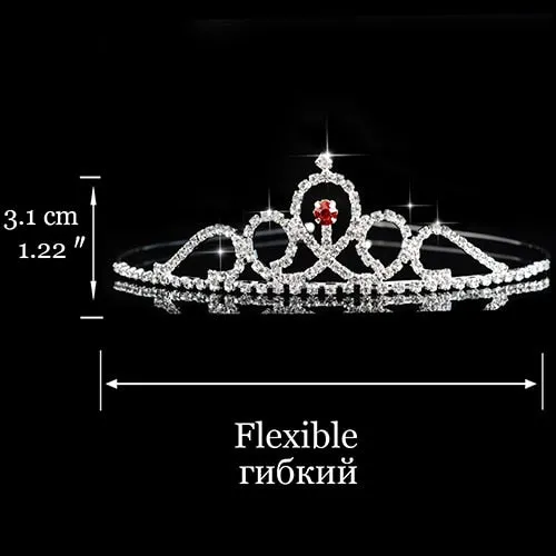 Princess Wedding Bridal Flower Girl Tiara-Crown-Headband Crystal Rhinestone Jewelry Hair Accessories