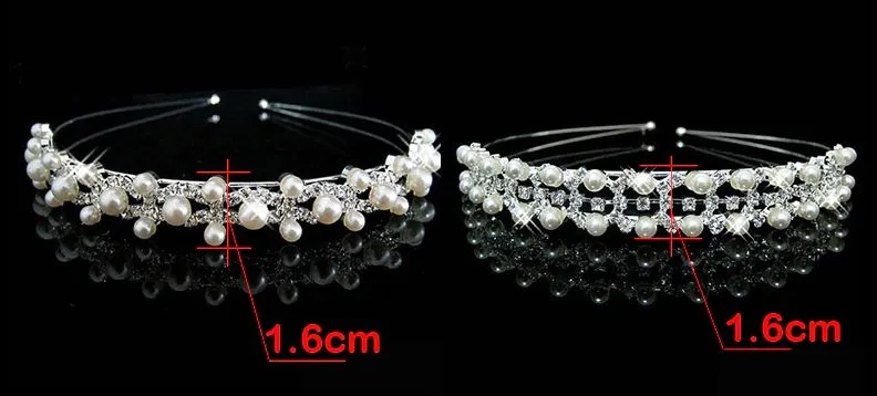 Princess Wedding Bridal Flower Girl Tiara-Crown-Headband Crystal Rhinestone Jewelry Hair Accessories