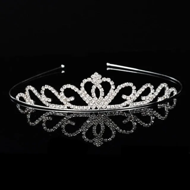 Princess Wedding Bridal Flower Girl Tiara-Crown-Headband Crystal Rhinestone Jewelry Hair Accessories