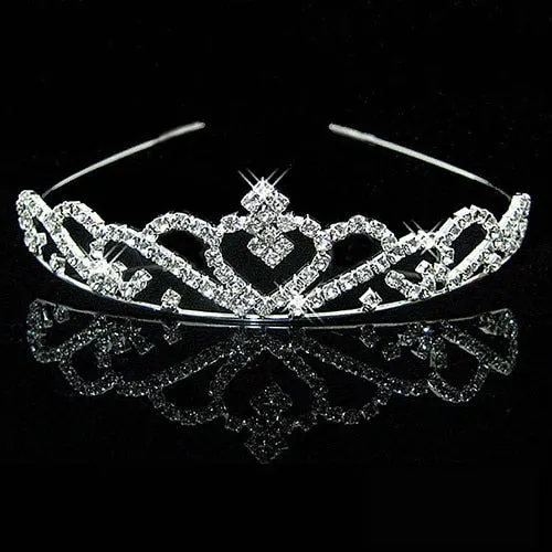 Princess Wedding Bridal Flower Girl Tiara-Crown-Headband Crystal Rhinestone Jewelry Hair Accessories