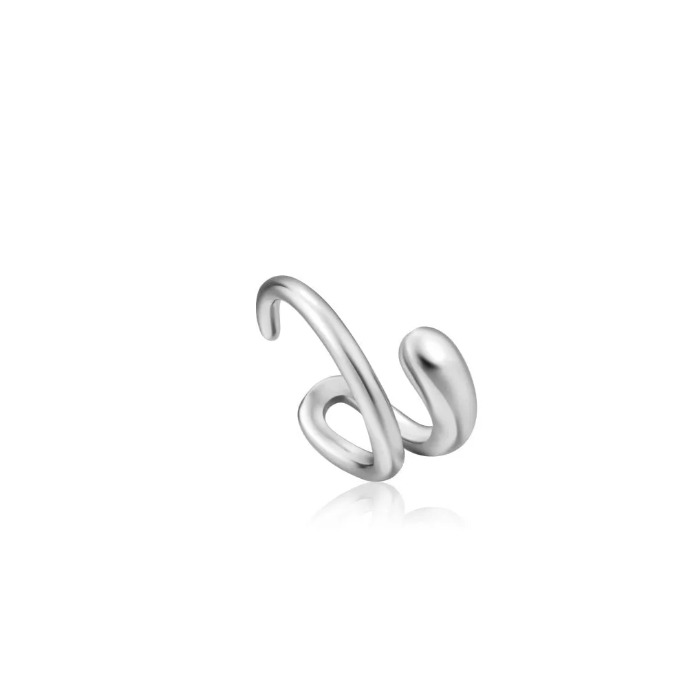 Silver luxe ear cuff