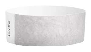 Silver Tyvek Solid Wristbands