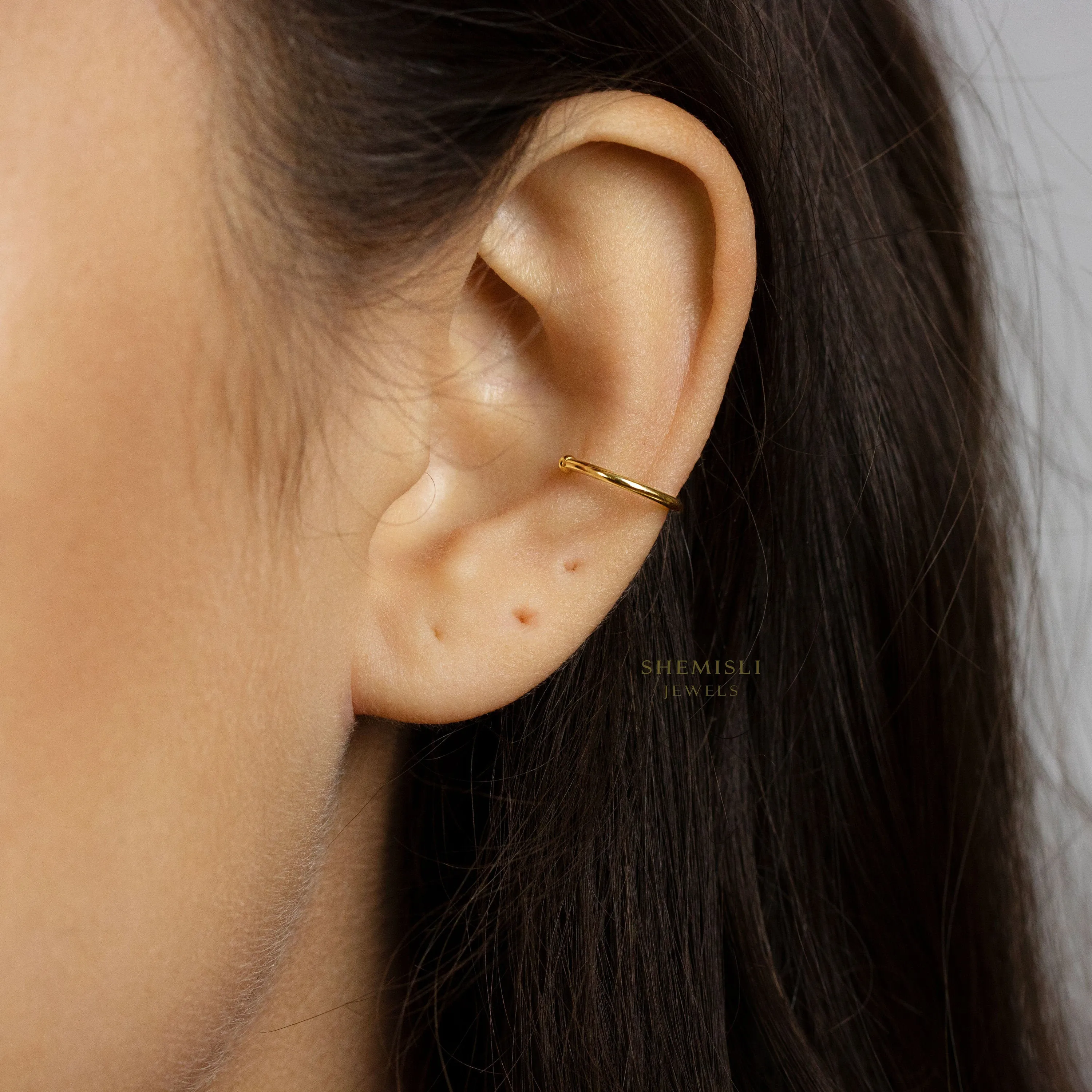 Simple Thin Wire Ear Cuff, Earring No Piercing is Needed, Unisex, Gold, Silver SHEMISLI SF002