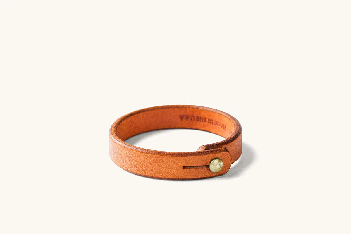 Single Wrap Wristband - Saddle Tan