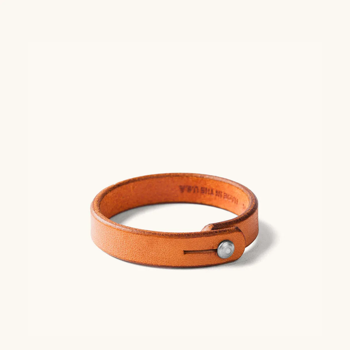 Single Wrap Wristband - Saddle Tan