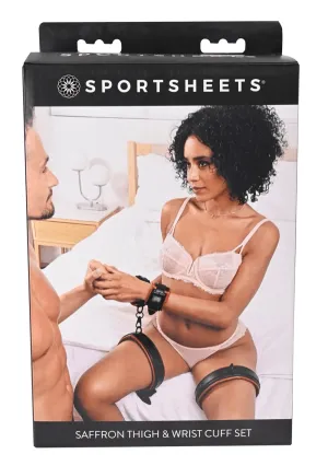 Sportsheets Saffron Thigh and Wrist Cuff Set