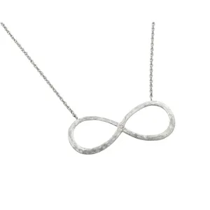 Sterling Silver 925 Rhodium Plated Infinity Pendant Necklace