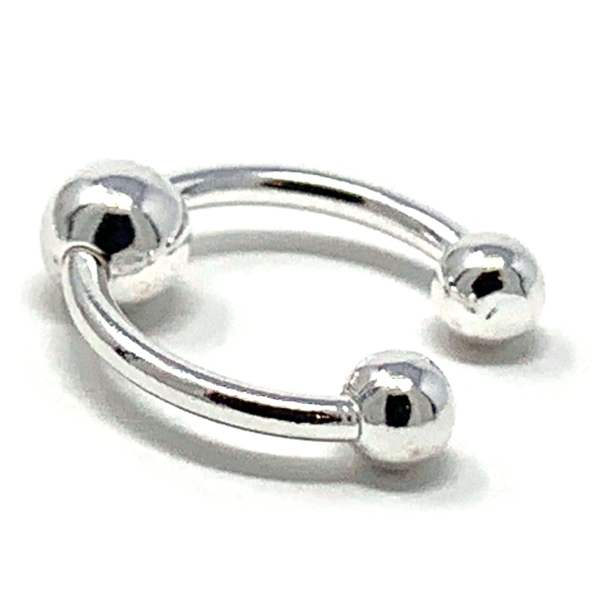 Sterling Silver Ball Ear Cuff