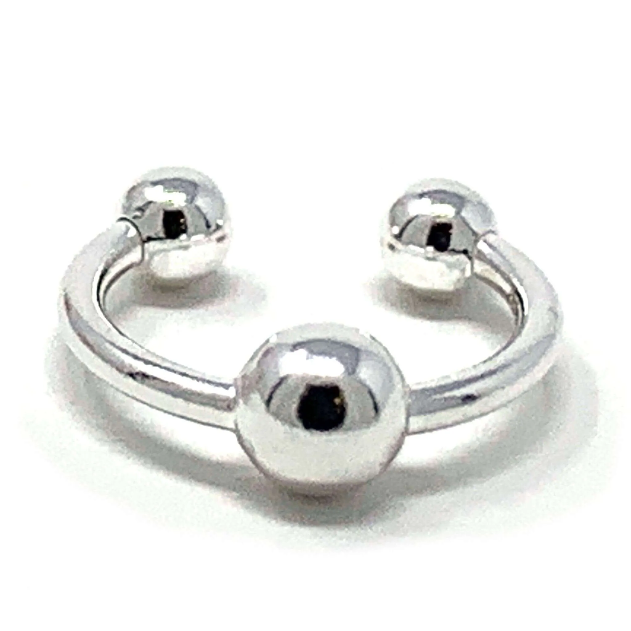 Sterling Silver Ball Ear Cuff