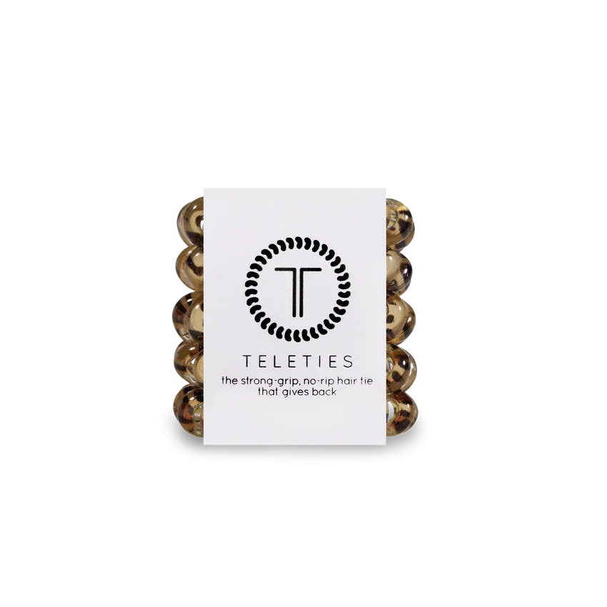 Teleties Hair Tie - Tiny Band Pack of 5 - Leopard