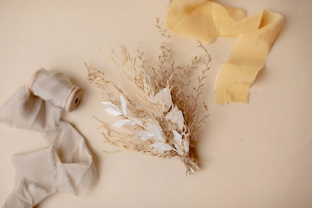 The Pampas and Prairie Crown / Pampas Grass Dried Grasses Crown / Dried Flower Crown / Boho Bridal Crown