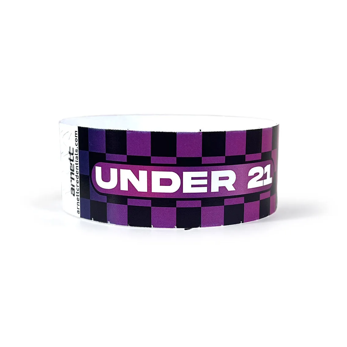 Under 21 - Checkered | Full Color Tyvek Wristbands