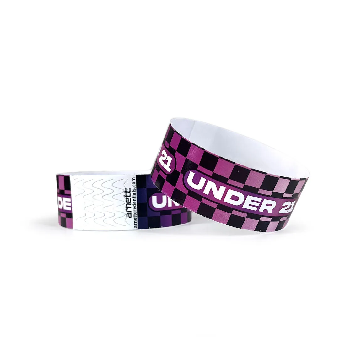 Under 21 - Checkered | Full Color Tyvek Wristbands