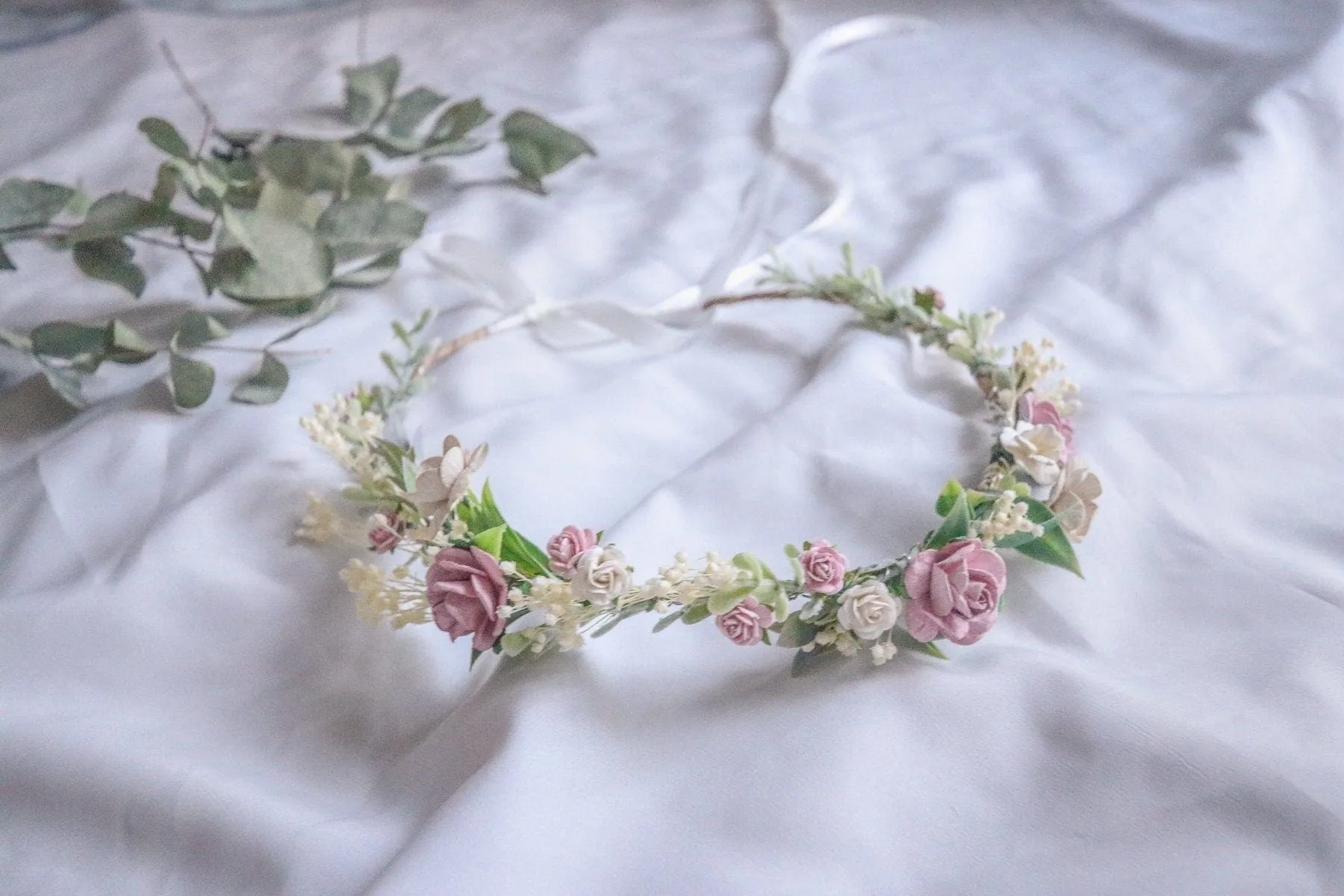 Vintage Flower Crown, Boho flower crown pastel colours, pastel wedding crown, Summer crown, Summer weddings, Bridal crown