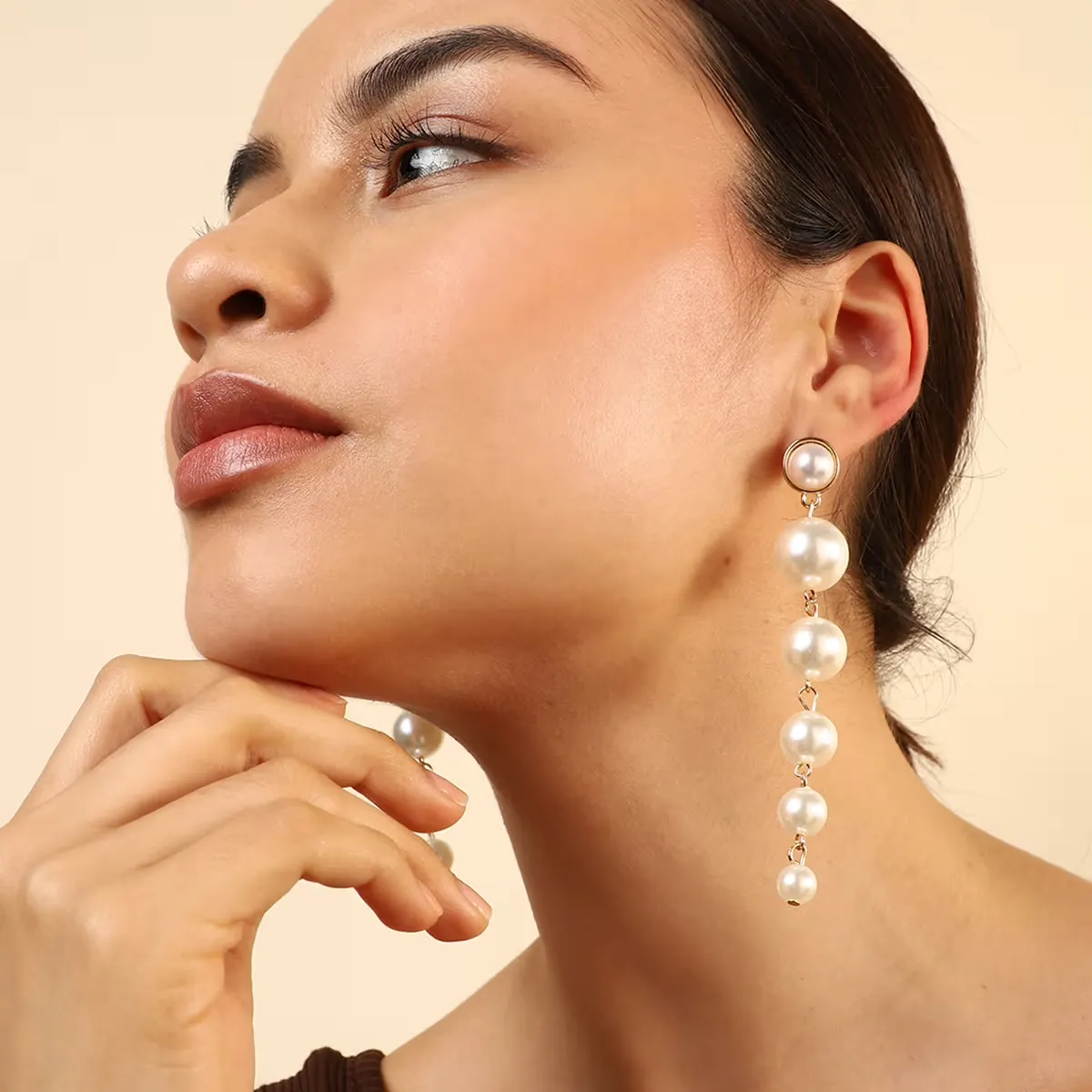 White Pearl Tassel & Dangle Earrings for Women & Girls - Celebrity & Contemporary Styles