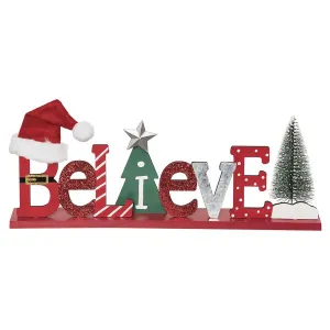 Wooden Tabletop Sign - Believe