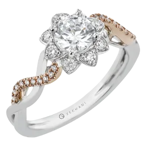 ZR2341 Wedding Set in 14k Gold with Diamonds