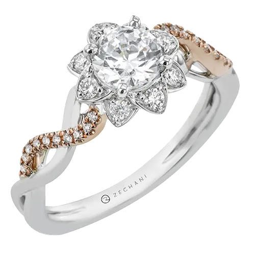 ZR2341 Wedding Set in 14k Gold with Diamonds